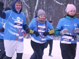 Работники Администрации Александр и Наталья Грудинины на дистанции 5 км