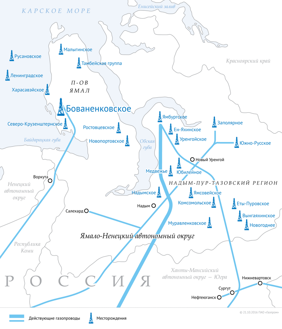 Освоение газовых ресурсов полуострова Ямал