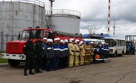 Построение личного состава нештатного аварийно-спасательного формирования филиала «Кущёвское УПХГ»